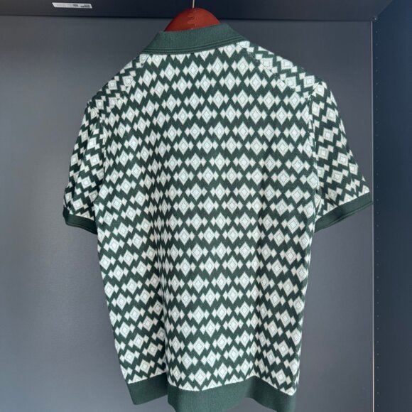 ABERCROMBIE Geometric 3-Button Sweater Polo - Picture 2 of 3